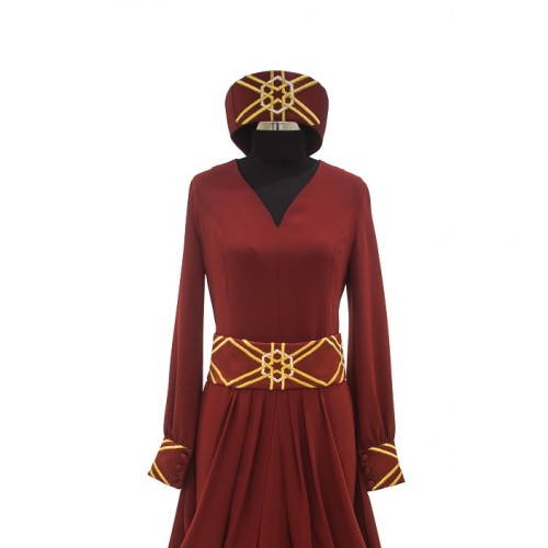 Türk Kırmızısı Şalvar Kesim Abiye Elbise